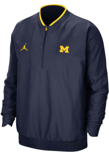 Nike Michigan Wolverines Mens Navy Blue Jordan Practice Pullover Jackets
