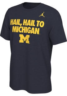 Nike Michigan Wolverines Blue Jordan Mantra Design Short Sleeve T Shirt
