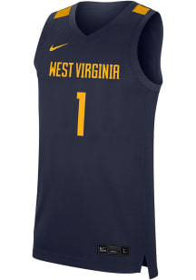 Nike West Virginia Mountaineers Navy Blue Replica RD Jersey