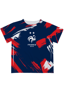 Vive La Fete France National Team Toddler Navy Blue Paint Brush Short Sleeve T-Shirt