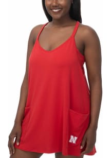 Nebraska Cornhuskers Womens Red Ace Short Sleeve Dress