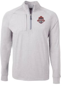 Cutter and Buck Toronto FC Mens Grey Adapt Eco Long Sleeve Qtr Zip Pullover