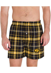 Concepts Sport Iowa Hawkeyes Mens Black Ultimate Boxer Shorts