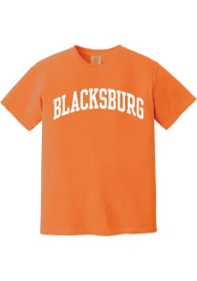 Summit Sportswear Blacksburg Womens Orange WORDMARK Short Sleeve T-Shirt