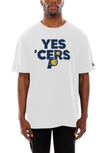 New Era Indiana Pacers White Yes 'Cers Short Sleeve T Shirt