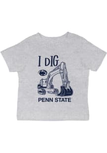 Vive La Fete Penn State Nittany Lions Infant Excavator Short Sleeve T-Shirt Grey