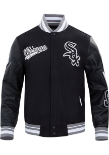 Mens Chicago White Sox Pro Standard Mens Script Tail Heavyweight Jacket - Black