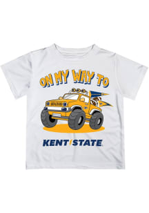 Vive La Fete Kent State Golden Flashes Toddler White On My Way Short Sleeve T-Shirt