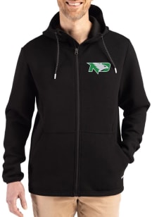 Cutter and Buck North Dakota Fighting Hawks Mens Black Epic Comfort Full Zip Light Weight Jacket