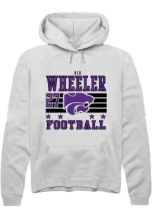 Ben Wheeler K-State Wildcats Mens White Football NIL Striped Player Hood
