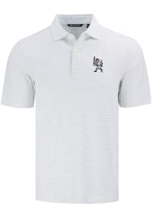 Cutter and Buck Auburn Tigers Mens White Forge Fine Line Short Sleeve Polo
