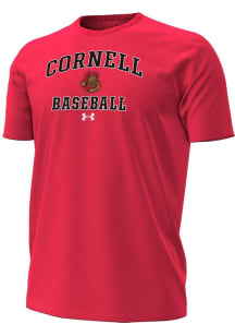 Under Armour Cornell Big Red Red Baseball Performance Short Sleeve T Shirt