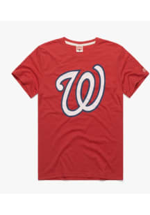 Homage Washington Nationals Red Cap Logo '24 Short Sleeve Fashion T Shirt