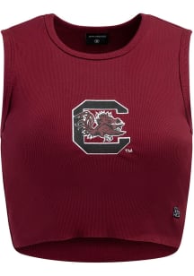 Hype and Vice South Carolina Gamecocks Womens Garnet Cut Off Tank Top