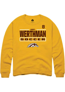 Abby Werthman Western Michigan Broncos Mens Gold NIL Stacked Box Player Crew