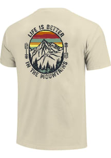 Colorado Ivory Peak Stamp Stripes Short Sleeve Fashion T Shirt