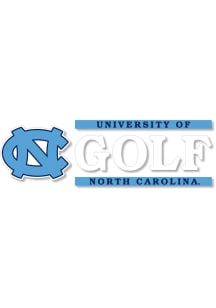 North Carolina Tar Heels 6x2 Golf Auto Decal - Light Blue