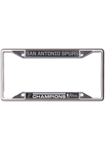 San Antonio Spurs 2026 Western Conference Champs Metal License Plate Frame - Silver