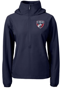 Cutter and Buck FC Dallas Womens Navy Blue Charter Eco Pullover