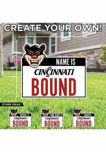 Cincinnati Bearcats Personalized School Bound Yard Sign - White
