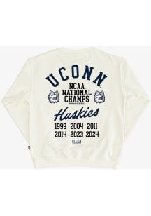SLAM UConn Huskies Mens White Legacy Long Sleeve Fashion Sweatshirt