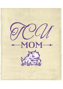 TCU Horned Frogs Mom Silk Touch Fleece Blanket - White