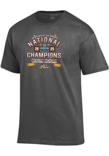 Champion Western Michigan Broncos Charcoal 2025 National Champions Jersey Short Sleeve T Shirt