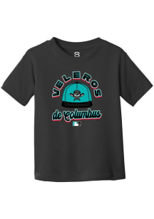 Summit Sportswear Columbus Clippers Toddler Black Circle Cap Copa Short Sleeve T-Shirt