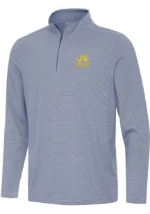 Antigua Drexel Dragons Mens Navy Blue Twine Long Sleeve Qtr Zip Pullover