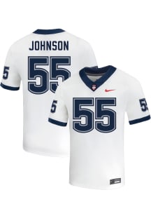 Fred Johnson  Nike UConn Huskies White NIL Name And Number Football Jersey