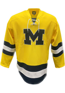 Michigan Wolverines Mens Yellow Classic Hockey Jersey