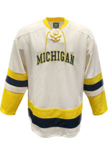 Michigan Wolverines Mens Ivory Classic Hockey Jersey