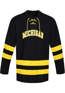Michigan Wolverines Mens Black Classic Hockey Jersey