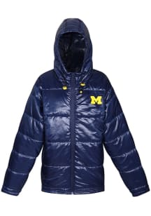 Mens Michigan Wolverines Puffer Heavyweight Jacket - Blue