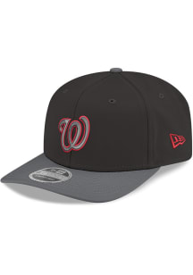 New Era Washington Nationals Color Pop 9SEVENTY Stretch Snap Adjustable Hat - Black
