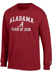 Champion Alabama Crimson Tide Crimson Font Class of 2028 Jersey Long Sleeve T Shirt
