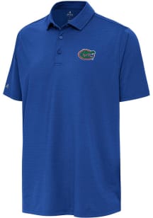 Antigua Florida Gators Mens Blue Hurdle Short Sleeve Polo