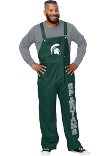 Michigan State Spartans Mens Green Big Logo Overalls