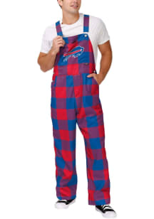 Forever Collectibles Buffalo Bills Mens Blue Plaid Overalls