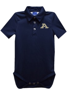 Vive La Fete Akron Zips Baby Navy Blue Team Short Sleeve One Piece Polo