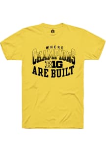 Rally Big Ten Yellow Champs Arch Short Sleeve T Shirt