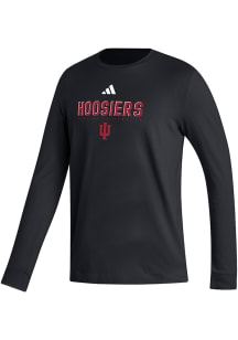 Adidas Indiana Hoosiers Black Heat Seal Fresh Long Sleeve T Shirt