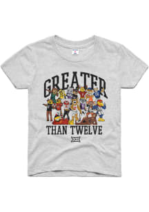 Charlie Hustle Big 12 Youth Ash Conference Short Sleeve Fashion T-Shirt