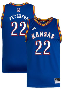 Darryn Peterson  Adidas Kansas Jayhawks Blue NIL Name And Number Jersey
