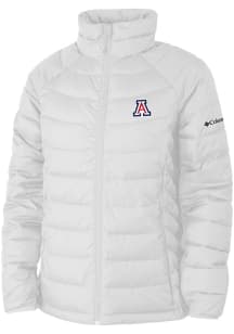 Columbia Arizona Wildcats Womens White Powder Lite Heavy Weight Jacket