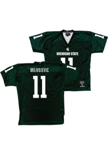 Alessio Milivojevic  Campus Ink Michigan State Spartans Green NIL Name And Number Football Jersey