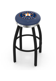 Houston Astros Chrome Seat Pub Stool - Black