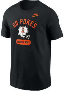 Nike Oklahoma State Cowboys Black Football Football Helmet Core Short Sleeve T Shirt