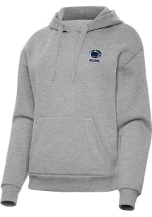 Antigua Penn State Nittany Lions Womens Grey Heather Mom Victory Hooded Sweatshirt