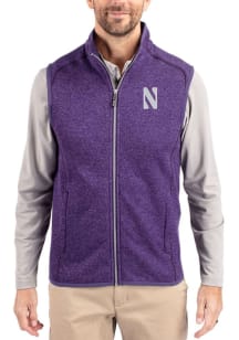 Cutter and Buck Northwestern Wildcats Mens Purple Mainsail Sleeveless Jacket